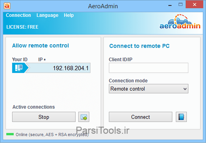 نرم افزار جایگزین و مشابه TeamViewer به نام AeroAdmin