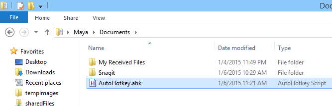 اجرای اسکریپت نمونه AutoHotKey